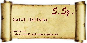 Seidl Szilvia névjegykártya