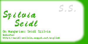 szilvia seidl business card